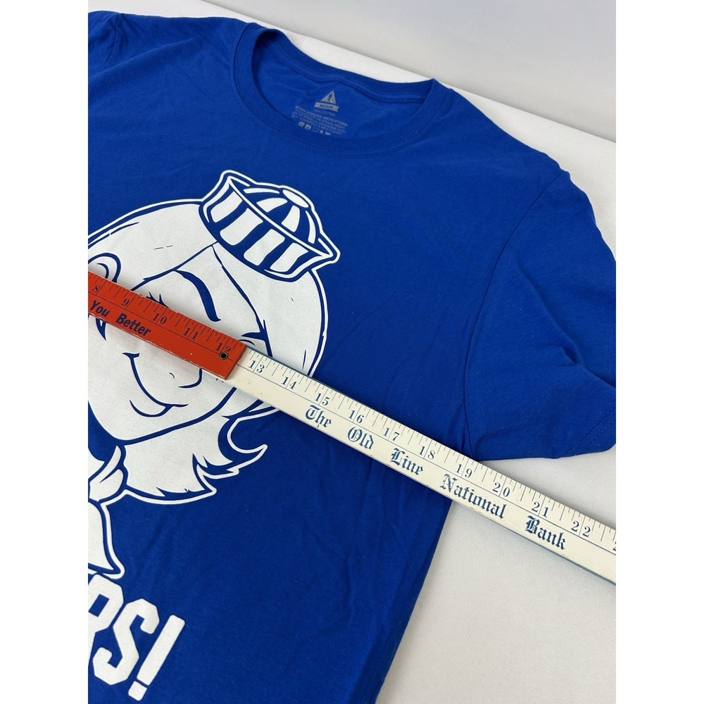 BYU Go Cougars Winking Cougar T-Shirt Lil Johnsons Mens Medium Blue - Picture 7 of 11